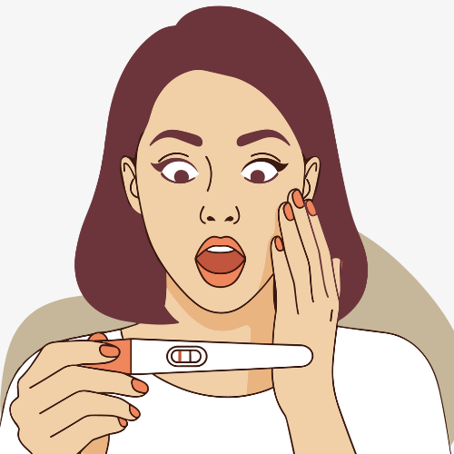 A women holding pregnancy test A women holding pregnancy test