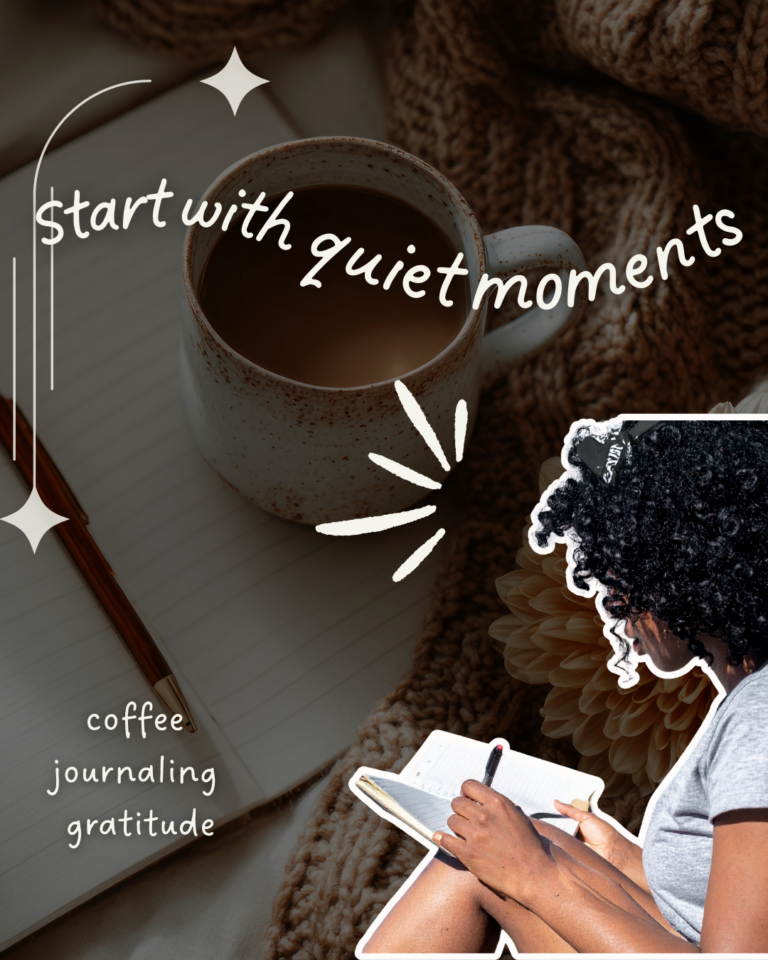 Fall reset tip 1, Morning Margins: start the day with coffee, a journal and 10 quiet minutes