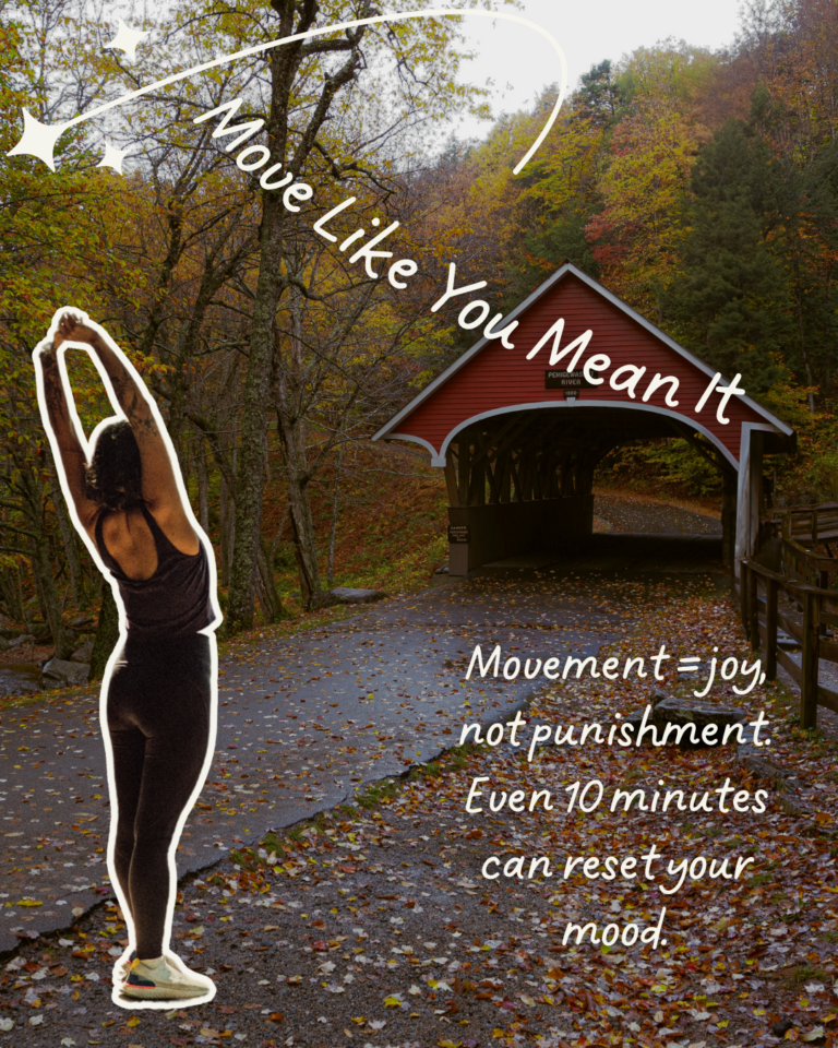 Fall reset tip 3, Move Like I Mean It: walks, gym days or dancing in the kitchen